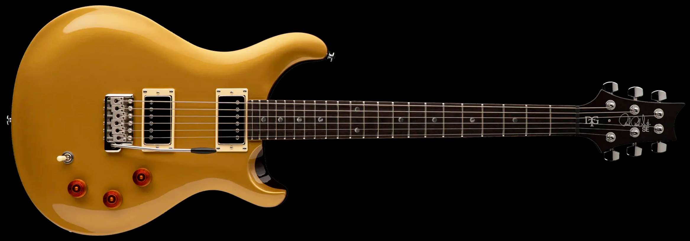 Prs David Grissom Dgt Se Signature 2h Trem Rw - Gold Top Moon Inlays - Guitarra eléctrica de doble corte - Variation 2