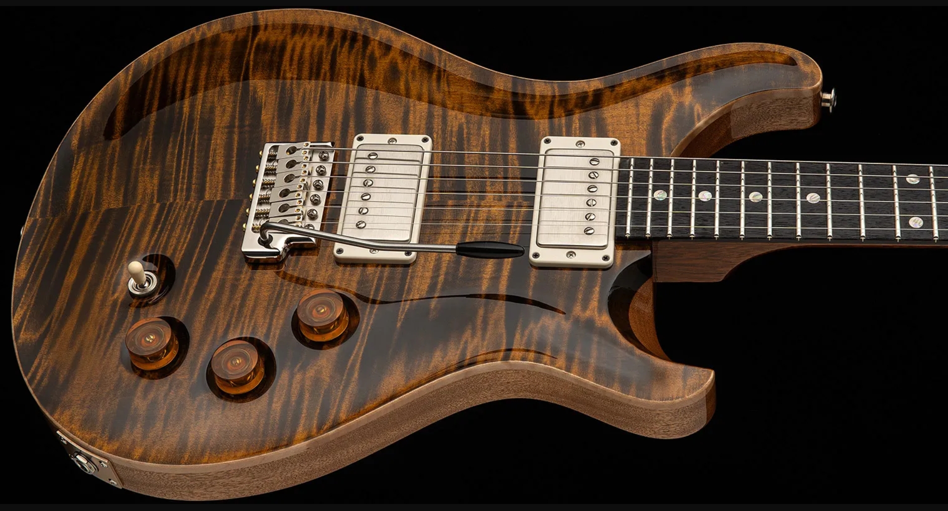 Prs David Grissom Dgt Usa Signature 2h Trem Rw - Tiger Eye - Guitarra eléctrica de doble corte - Variation 1