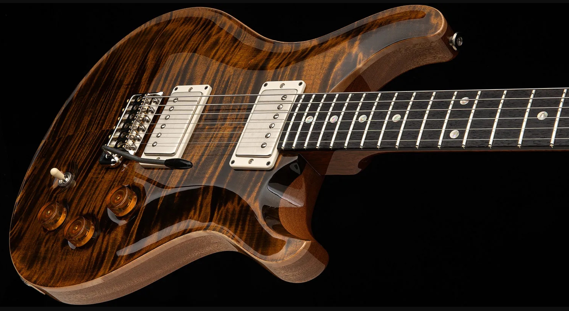 Prs David Grissom Dgt Usa Signature 2h Trem Rw - Tiger Eye - Guitarra eléctrica de doble corte - Variation 2