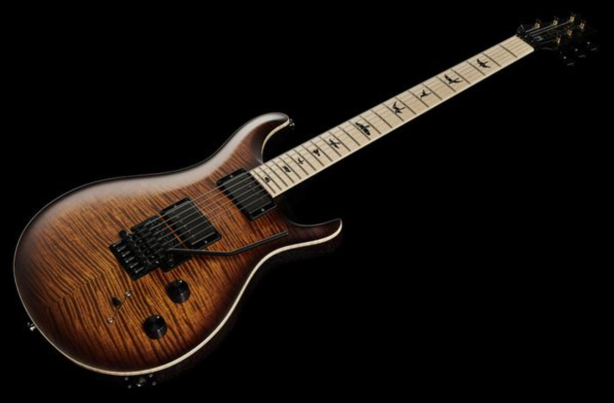 Prs Dustie Waring Dw Ce 24 Floyd Bolt-on Usa Signature 2h Fr Mn - Burnt Amber Smokeburst - Guitarra eléctrica de doble corte - Variation 2