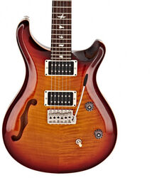 Guitarra eléctrica de doble corte Prs USA Bolt-On CE 24 Semi-Hollow - Dark cherry sunburst