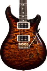 Guitarra eléctrica de doble corte Prs USA Custom 24 10 Top #21-0332207 - Black gold burst