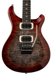 Guitarra eléctrica de doble corte Prs SE Custom 24 Floyd (Wing Tuners) - Charcoal Cherry Burst