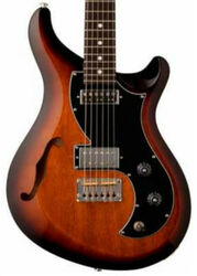Guitarra eléctrica de doble corte Prs S2 Vela Semi-Hollow USA - Mccarty tobacco sunburst