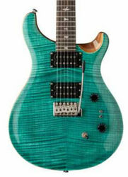 Guitarra eléctrica de doble corte Prs SE Custom 24-08 - turquoise