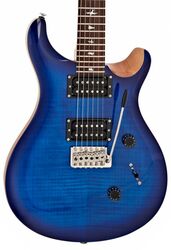 Guitarra eléctrica de doble corte Prs SE Custom 24 - Faded blue