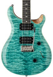 Guitarra eléctrica de doble corte Prs SE Custom 24 Quilt - Turquoise