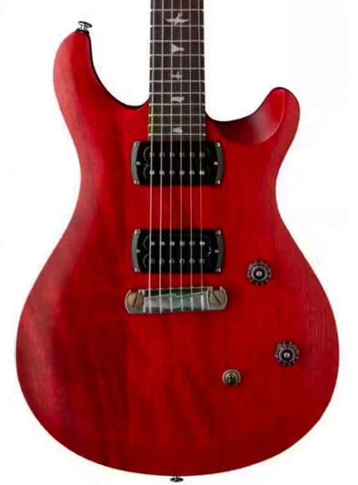 Guitarra eléctrica de doble corte Prs SE CE 24 Standard Stoptail Satin - Vintage cherry