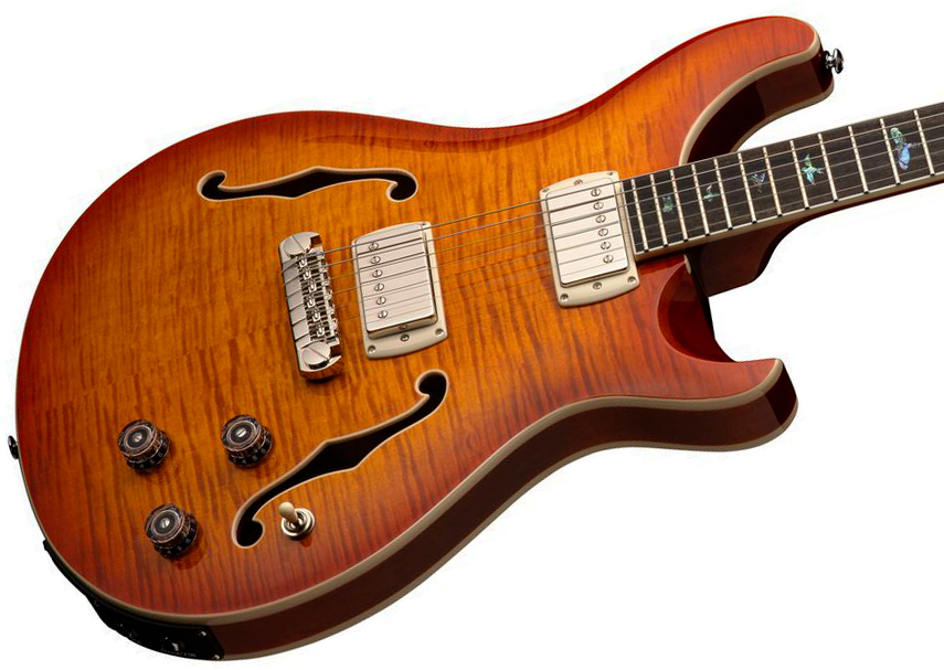 Prs Hollowbody Ii Piezo Se (wing Tuners) 2h Ht Eb - Vintage Sunburst - Guitarra eléctrica semi caja - Variation 2