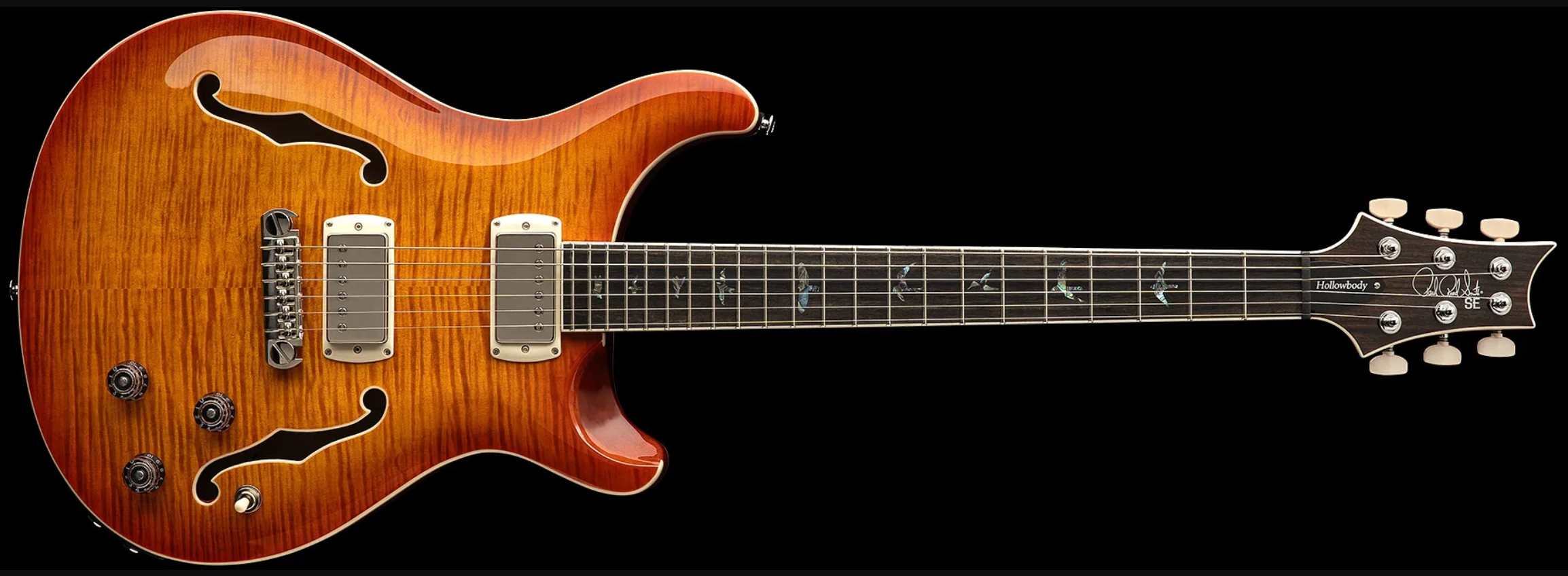 Prs Hollowbody Ii Piezo Se (wing Tuners) 2h Ht Eb - Vintage Sunburst - Guitarra eléctrica semi caja - Variation 3