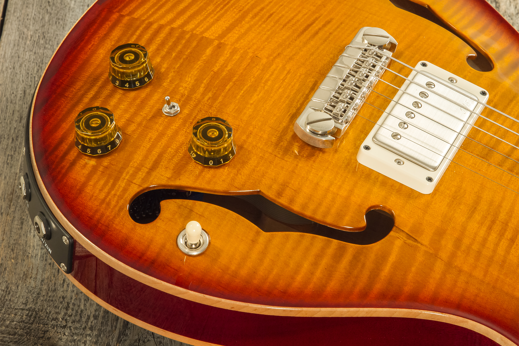 Prs Hollowbody Ii Piezo Usa 2h Ht Eb #230365749 - Dark Cherry Burst - Guitarra eléctrica semi caja - Variation 3