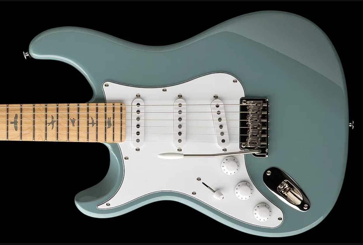 Prs John Mayer Silver Sky Maple Lh Se Signature Gaucher 3s Trem Mn - Stone Blue - Guitarra eléctrica con forma de str. - Variation 1