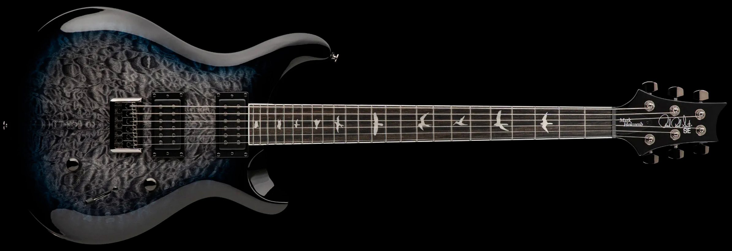 Prs Mark Holcomb Se Signature 2h Seymour Duncan Ht Eb - Holcomb Blue Burst - Guitarra electrica metalica - Variation 2