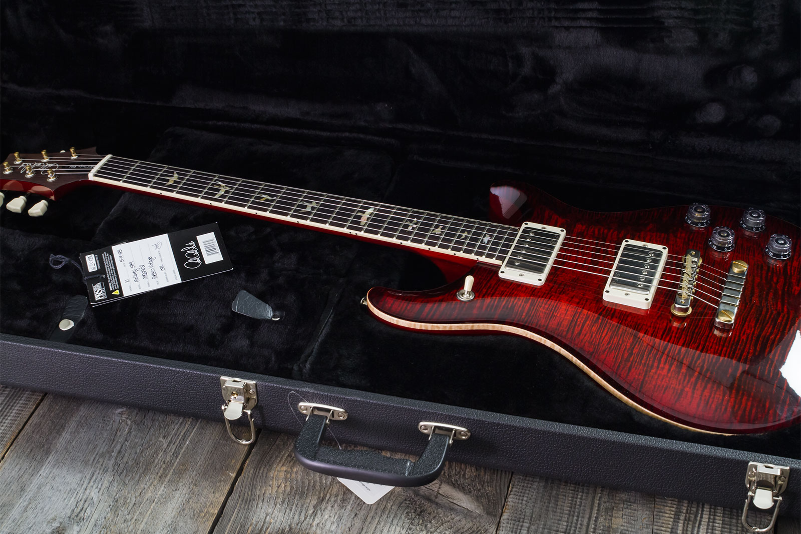 Prs Mccarty 594 Hand-signed Usa 2h Ht Rw #0362902 - Fire Red Burst - Guitarra eléctrica de doble corte - Variation 12