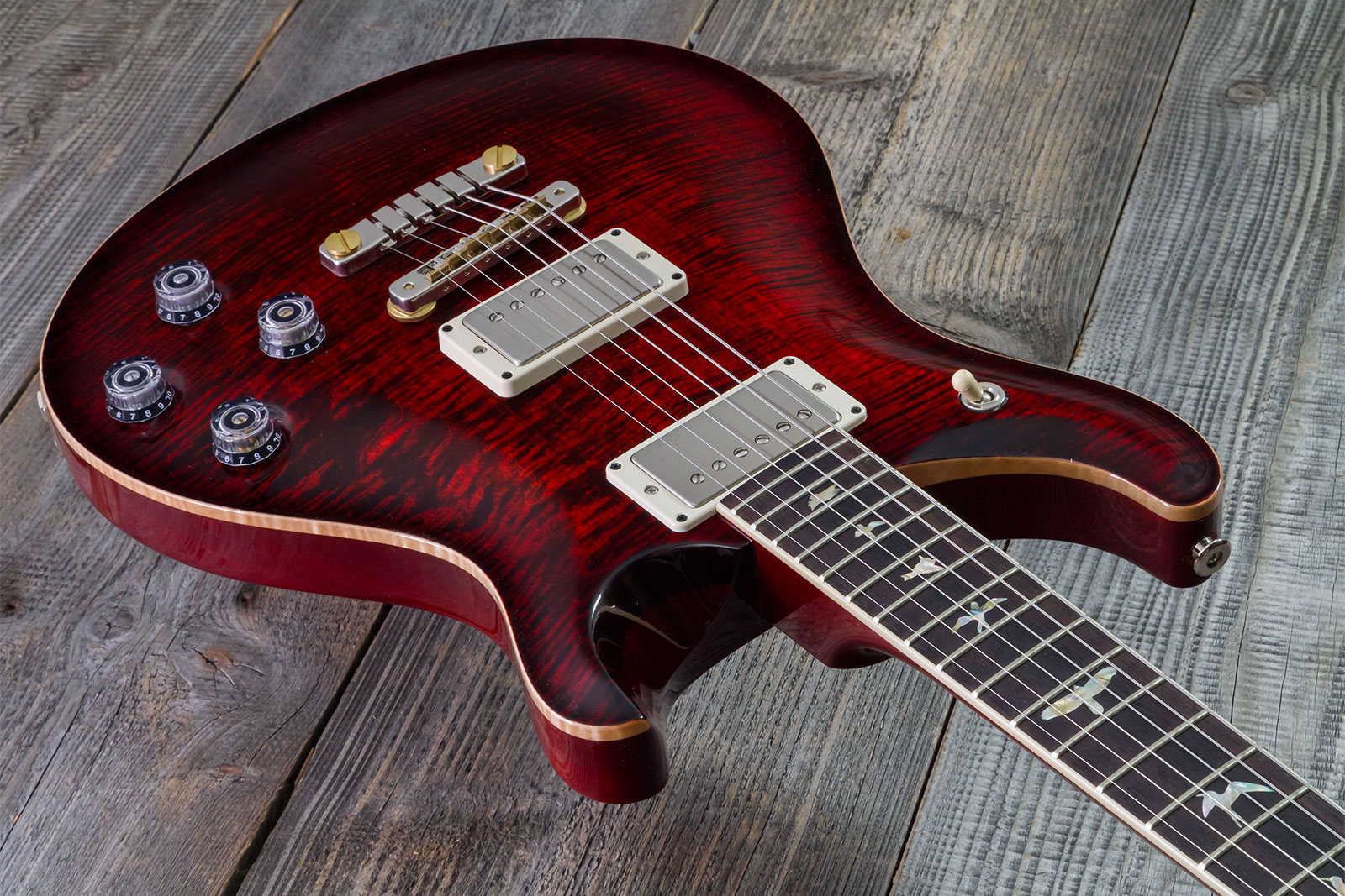 Prs Mccarty 594 Hand-signed Usa 2h Ht Rw #0362902 - Fire Red Burst - Guitarra eléctrica de doble corte - Variation 2