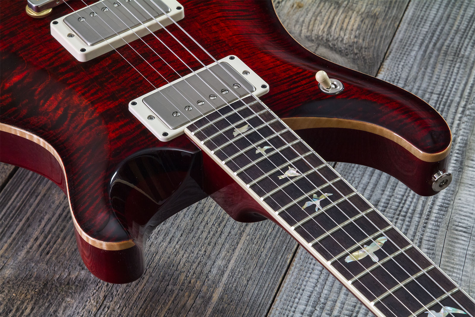 Prs Mccarty 594 Hand-signed Usa 2h Ht Rw #0362902 - Fire Red Burst - Guitarra eléctrica de doble corte - Variation 4