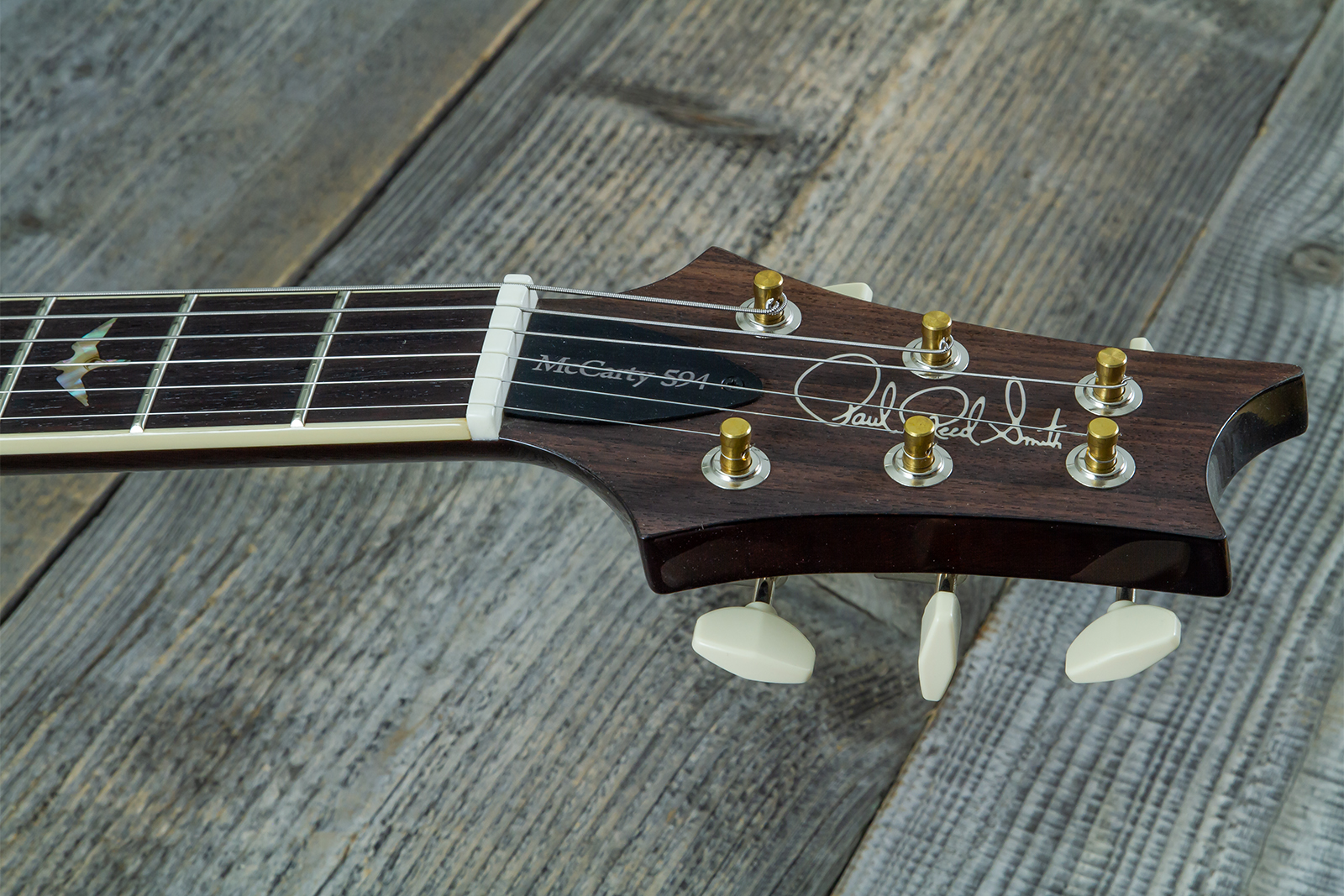 Prs Mccarty 594 Hand-signed Usa 2h Ht Rw #0377741 - Black Gold Wraparound Burst - Guitarra eléctrica de doble corte - Variation 6