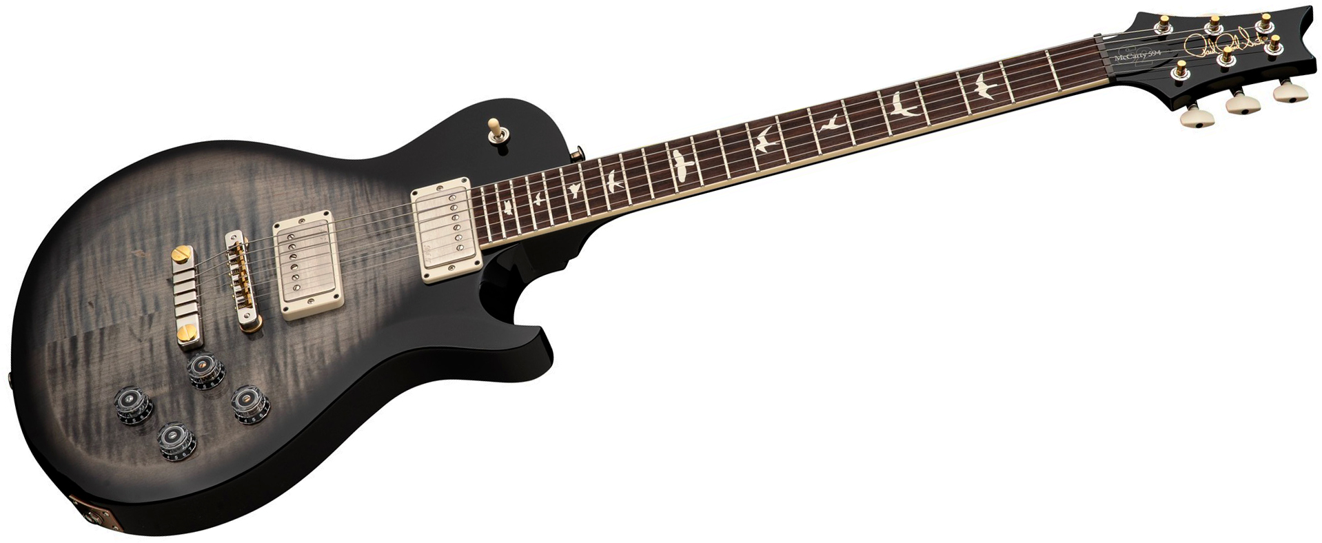 Prs Mccarty 594 Singlecut S2 Usa 2h 58/15lt Ht Rw - Faded Gray Black Burst - Guitarra eléctrica de corte único. - Variation 2
