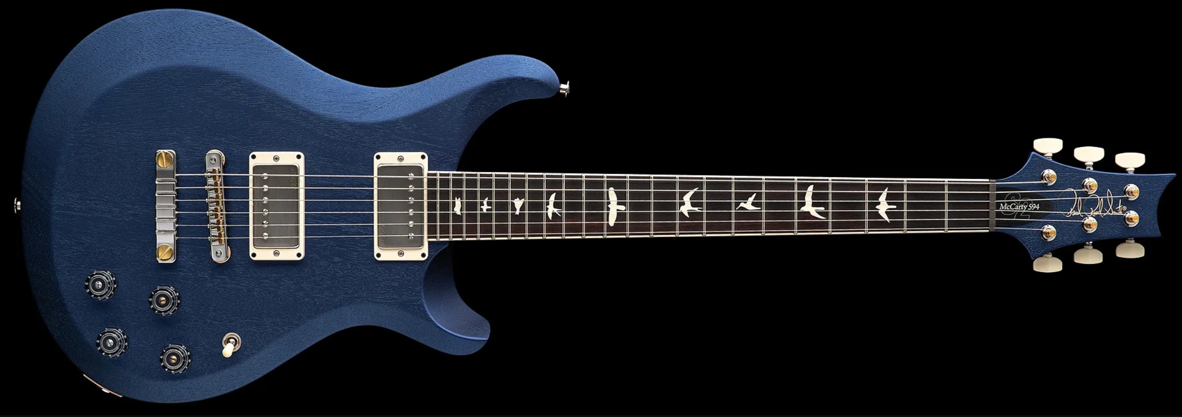 Prs Mccarty 594 Thinline S2 Usa 2h 58/15lt Ht Rw - Metallic Midnight Satin - Guitarra eléctrica de doble corte - Variation 2