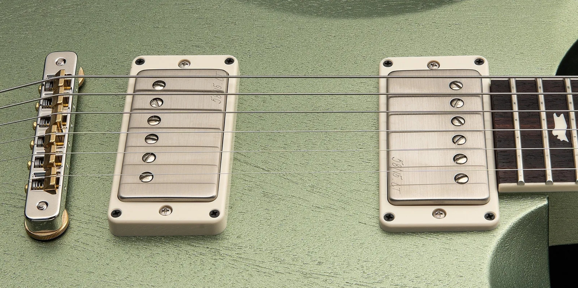 Prs Mccarty 594 Thinline S2 Usa 2h 58/15lt Ht Rw - Mavis Mint Metallic Satin - Guitarra eléctrica de doble corte - Variation 4