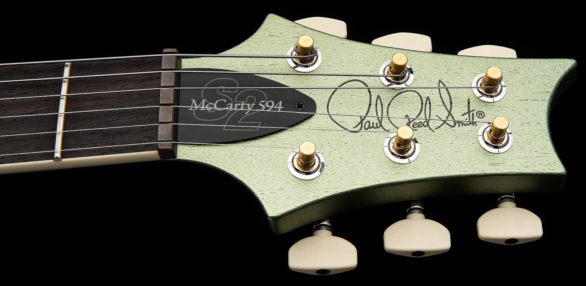 Prs Mccarty 594 Thinline S2 Usa 2h 58/15lt Ht Rw - Mavis Mint Metallic Satin - Guitarra eléctrica de doble corte - Variation 5