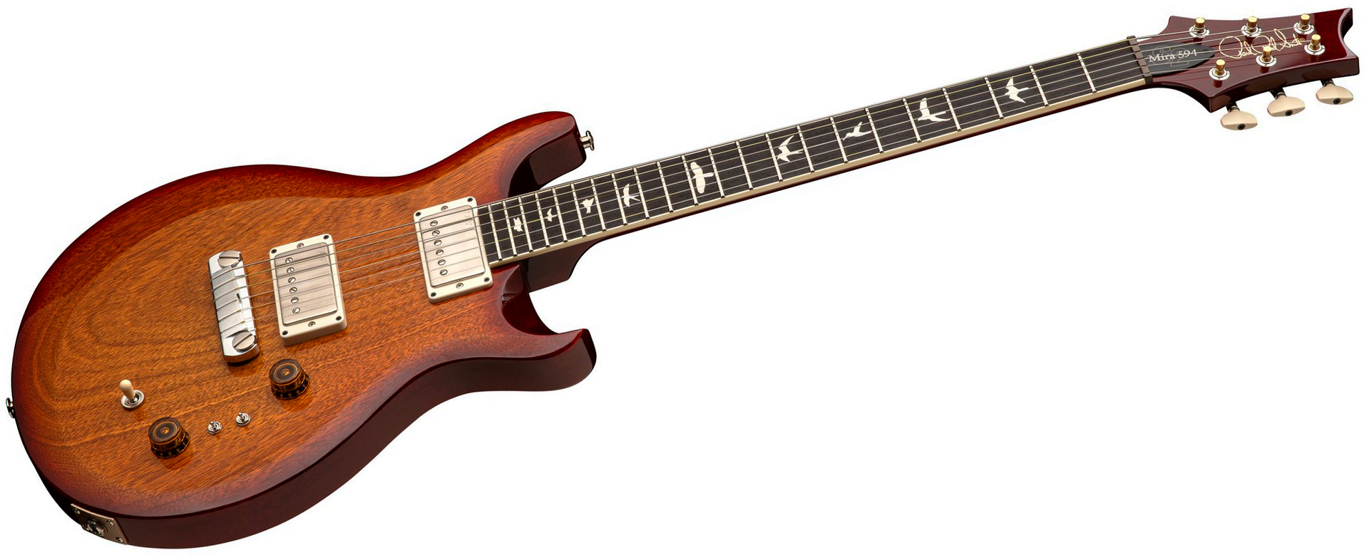 Prs Mira 594 S2 Usa 2h Ht Rw - Dark Cherry Sunburst - Guitarra eléctrica de doble corte - Variation 1