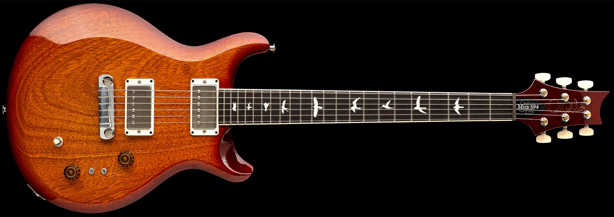 Prs Mira 594 S2 Usa 2h Ht Rw - Dark Cherry Sunburst - Guitarra eléctrica de doble corte - Variation 3