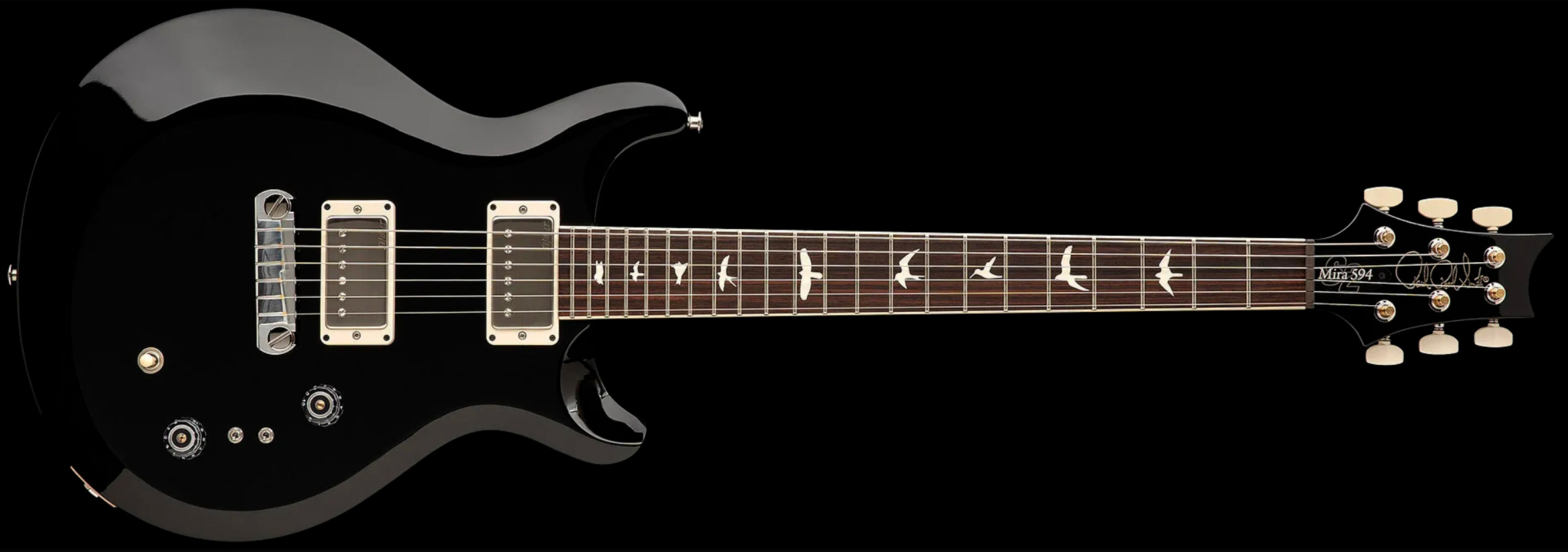 Prs Mira 594 S2 Usa 2h Ht Rw - Black - Guitarra eléctrica de doble corte - Variation 3