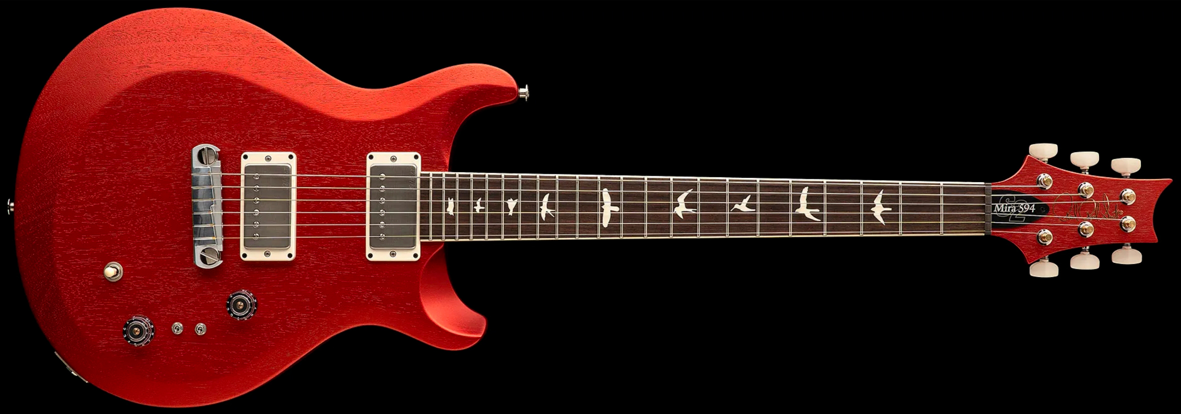 Prs Mira 594 Satin S2 Usa 2h Ht Rw - Red Apple Metallic - Guitarra eléctrica de doble corte - Variation 2