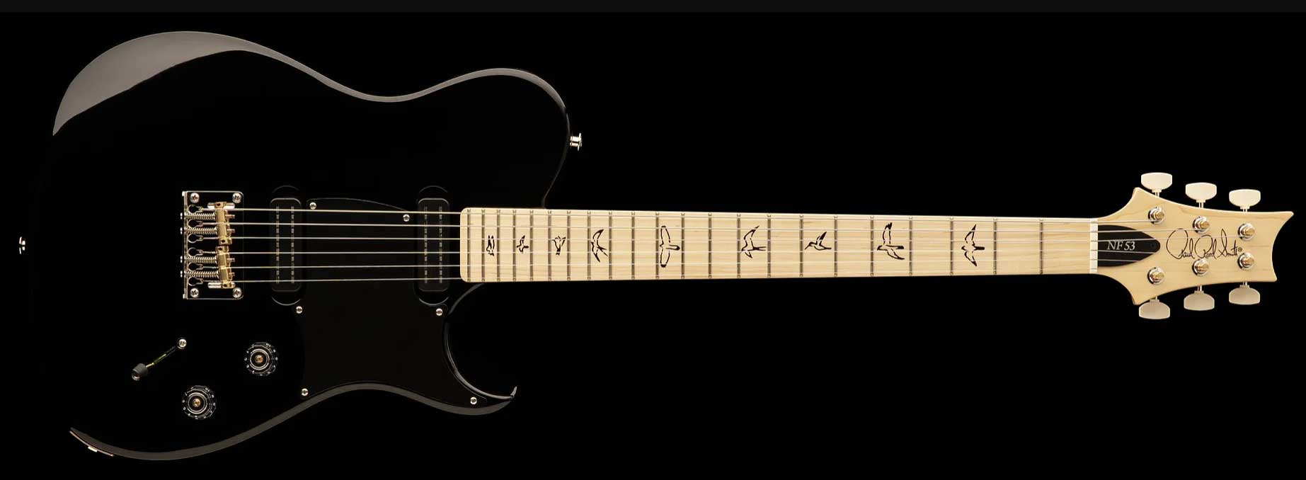 Prs Nf 53 Bolt-on Usa 2mh Ht Mn - Black - Guitarra eléctrica con forma de tel - Variation 2