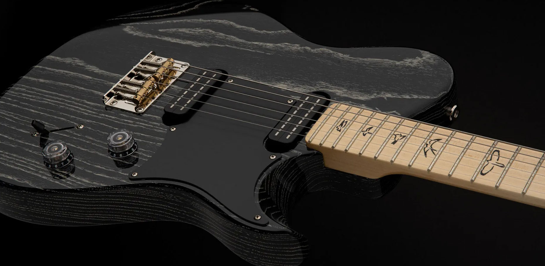 Prs Nf 53 Bolt-on Usa 2mh Ht Mn - Black Doghair - Guitarra eléctrica de corte único. - Variation 3