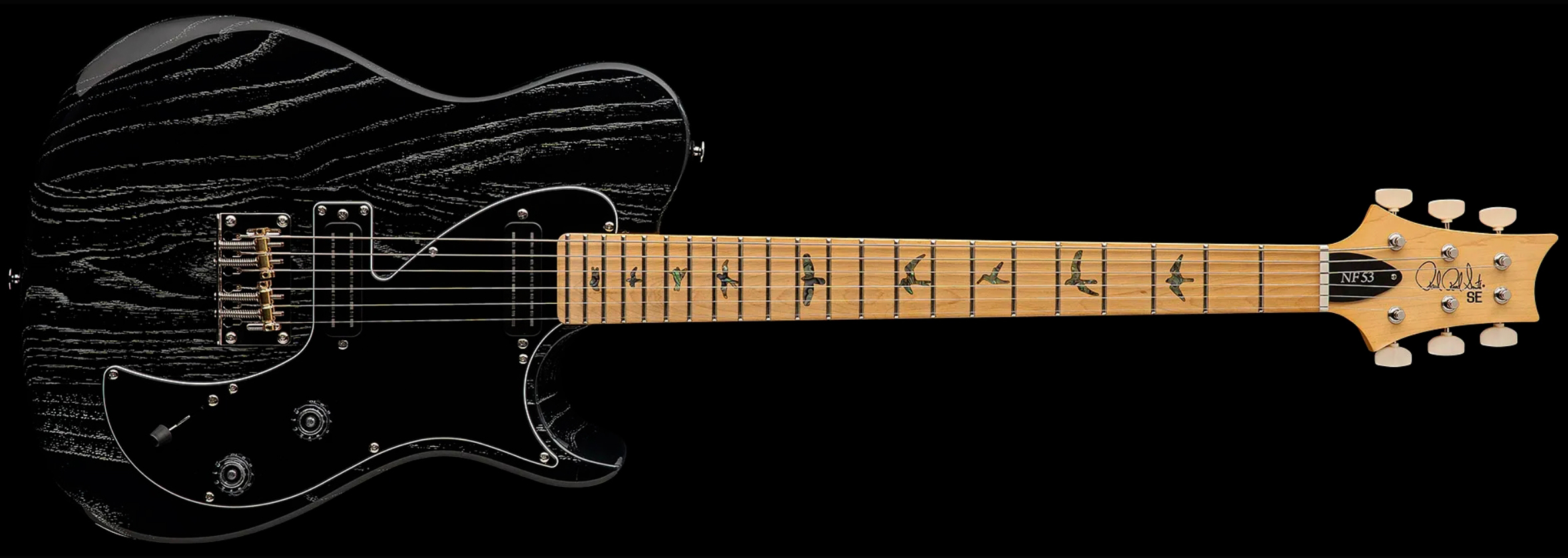 Prs Nf53 Se 2mh Ht Mn - Black Doghair - Guitarra eléctrica con forma de tel - Variation 3