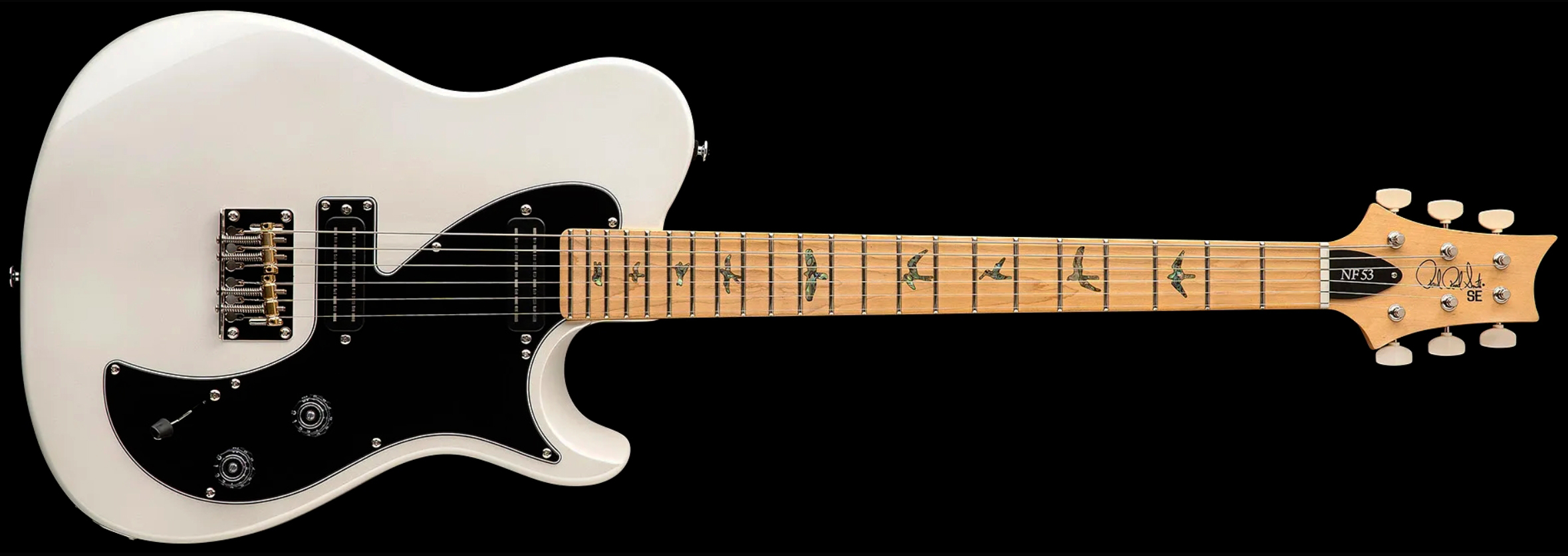 Prs Nf53 Se 2mh Ht Mn - Pearl White - Guitarra eléctrica de corte único. - Variation 3