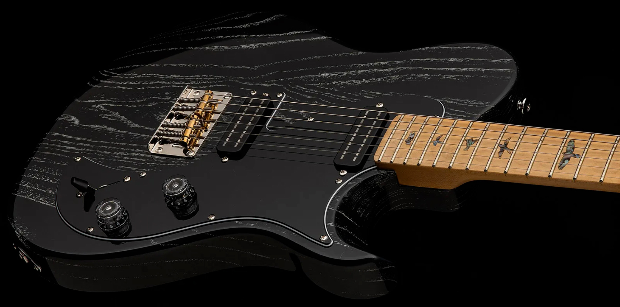 Prs Nf53 Se 2mh Ht Mn - Black Doghair - Guitarra eléctrica con forma de tel - Variation 5