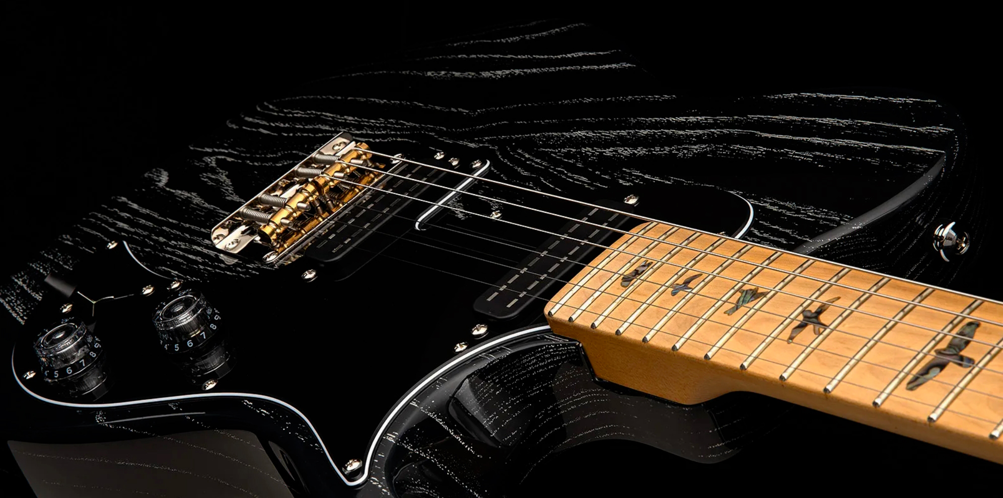 Prs Nf53 Se 2mh Ht Mn - Black Doghair - Guitarra eléctrica con forma de tel - Variation 6