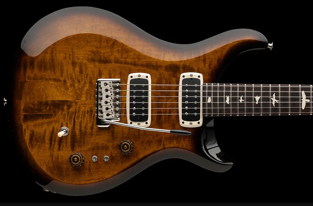 Prs S2 Custom 24-08 Usa 2h Tci Trem Rw - Black Amber - Guitarra eléctrica de doble corte - Variation 2