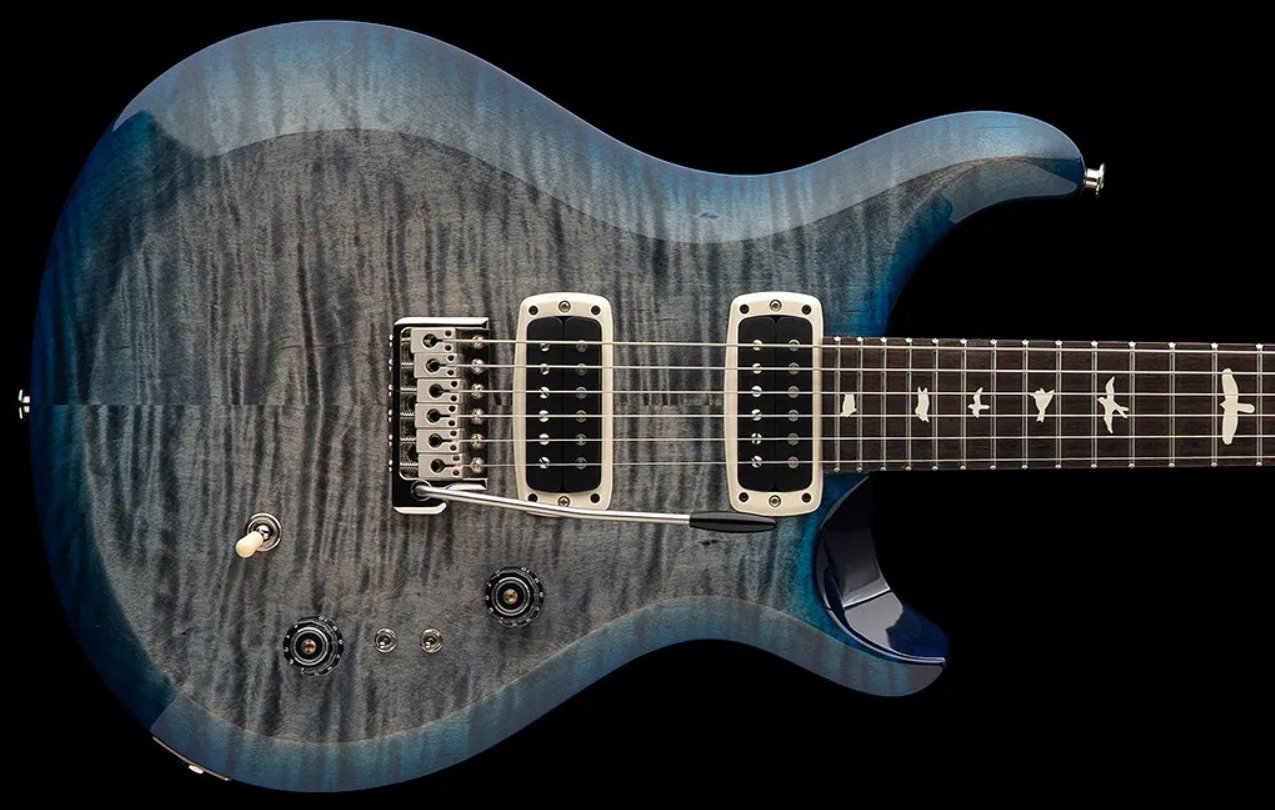 Prs S2 Custom 24-08 Usa 2h Tci Trem Rw - Faded Gray Black Blue Burst - Guitarra eléctrica de doble corte - Variation 2