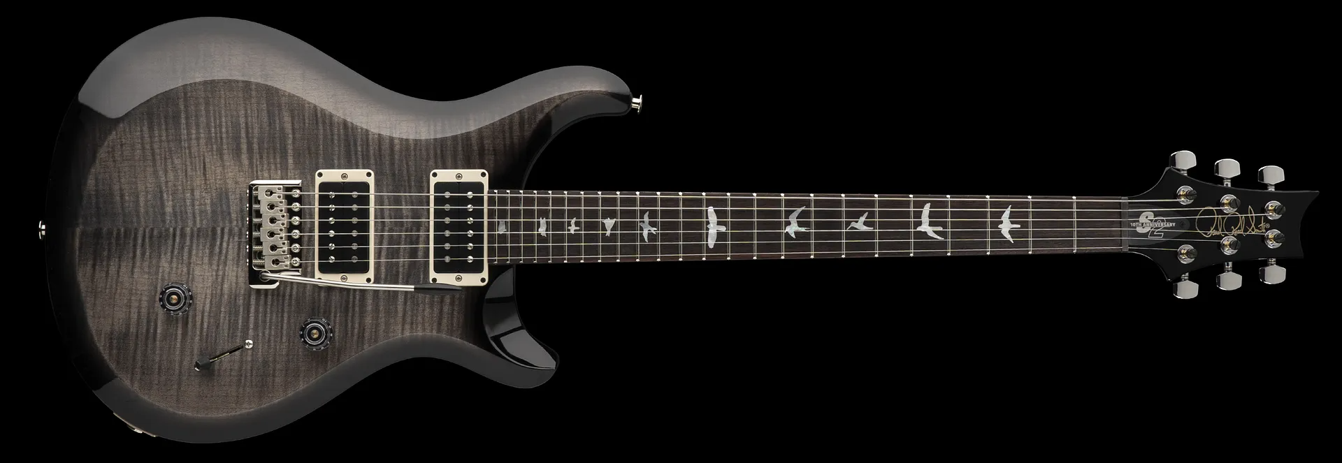 Prs S2 Custom 24 10th Ann. Ltd Usa 2023 2h Trem Rw - Faded Grey Black Burst - Guitarra eléctrica de doble corte - Variation 2