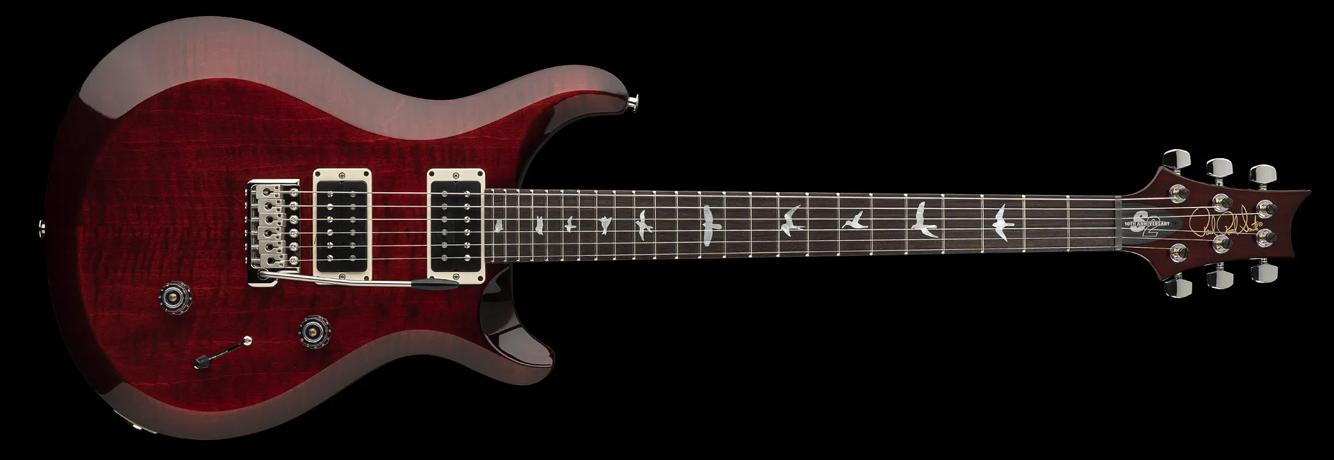 Prs S2 Custom 24 10th Ann. Ltd Usa 2023 2h Trem Rw - Fire Red Burst - Guitarra eléctrica de doble corte - Variation 2