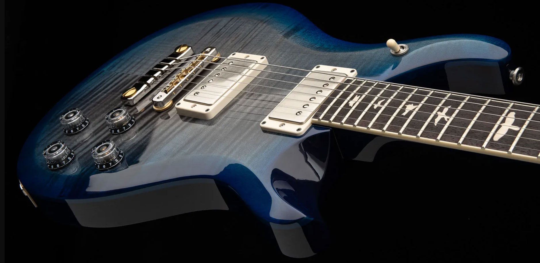 Prs S2 Mccarty 594 Usa 2h 58/15lt Ht Rw - Faded Gray Black Blue Burst - Guitarra eléctrica de doble corte - Variation 1