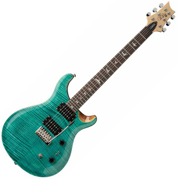 Prs Se Custom 24-08 2h Tci-s Black Trem Rw - Turquoise - Guitarra eléctrica de doble corte - Variation 4