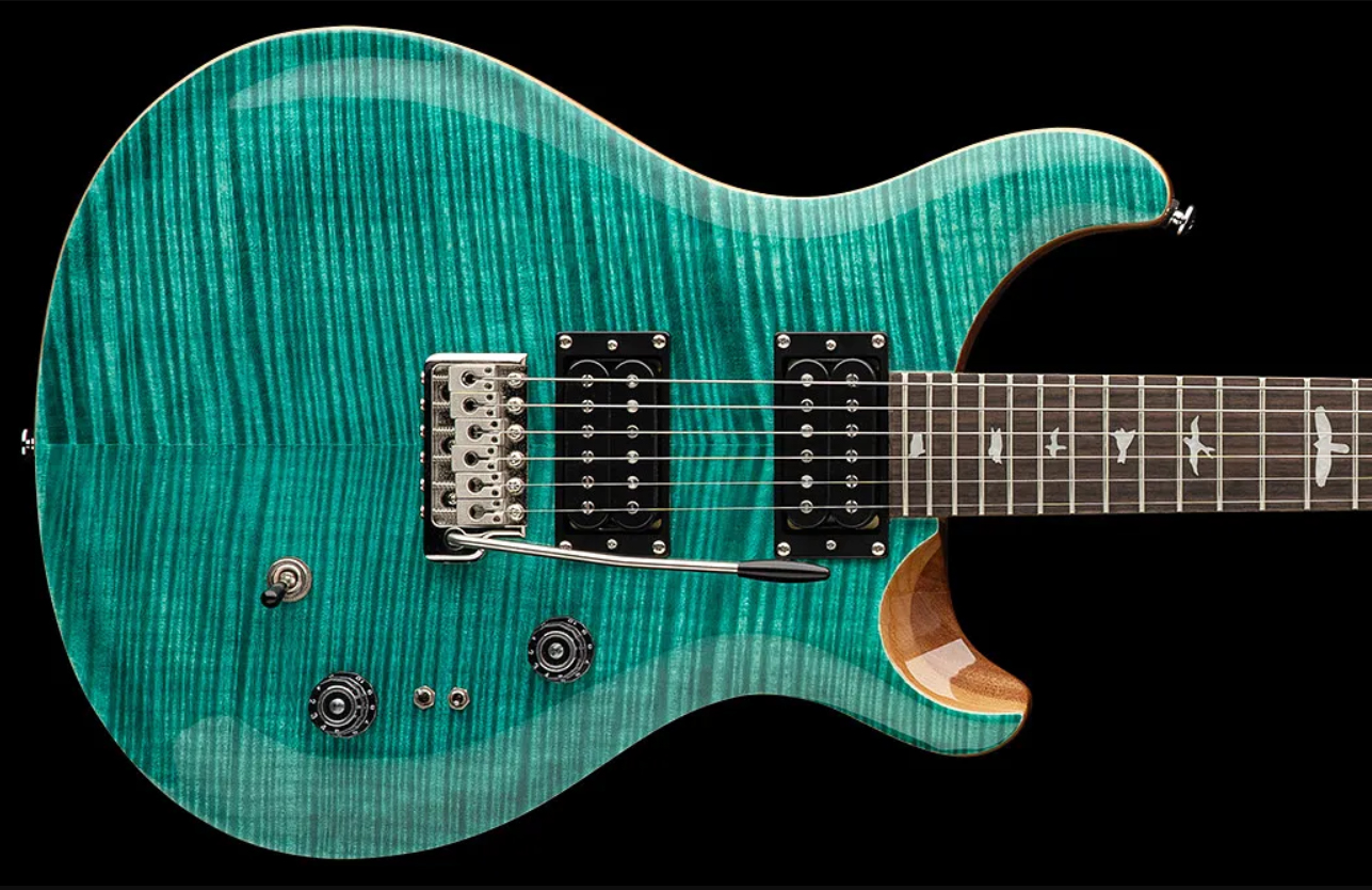 Prs Se Custom 24-08 2h Tci-s Black Trem Rw - Turquoise - Guitarra eléctrica de doble corte - Variation 6