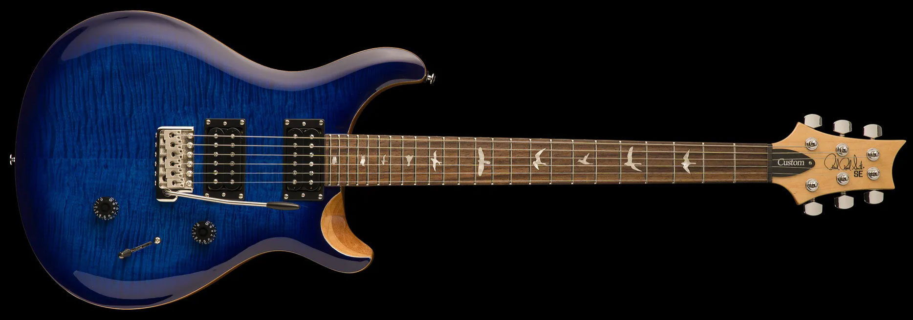 Prs Se Custom 24 Lh 2021 2h Trem Rw +housse - Faded Blue Burst - Guitarra electrica para zurdos - Variation 1