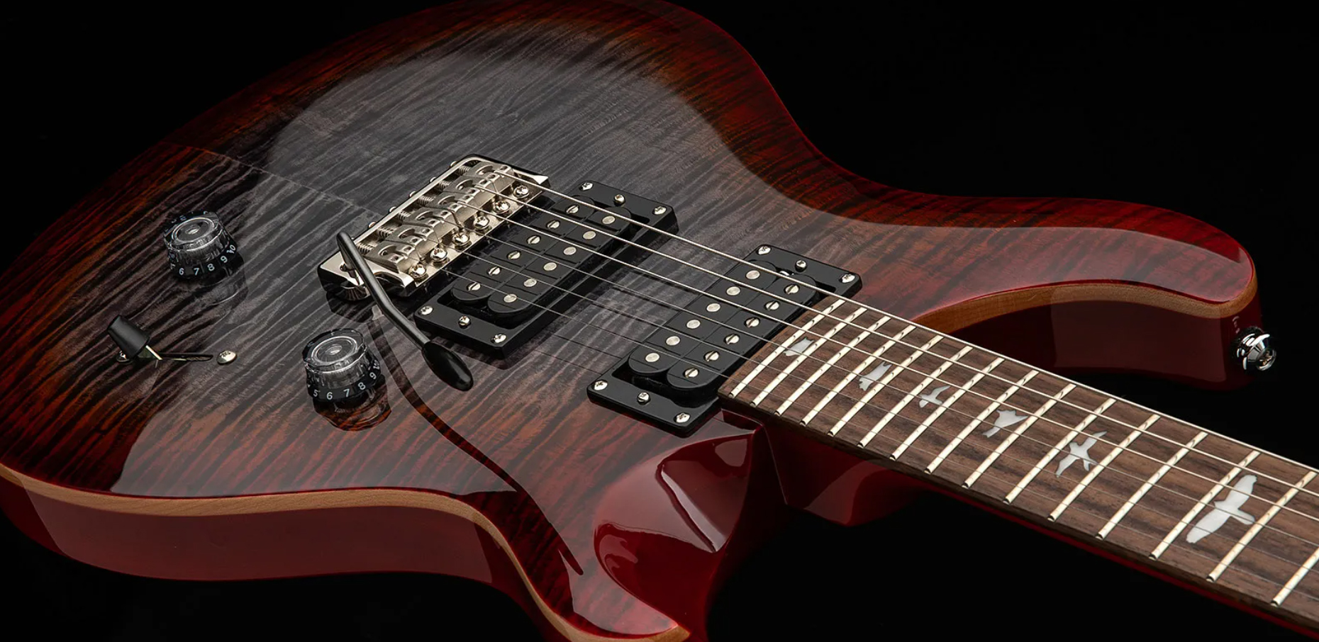 Prs Se Custom 24 2h 85/15s Trem Rw - Charcoal Cherry Burst - Guitarra eléctrica de doble corte - Variation 3