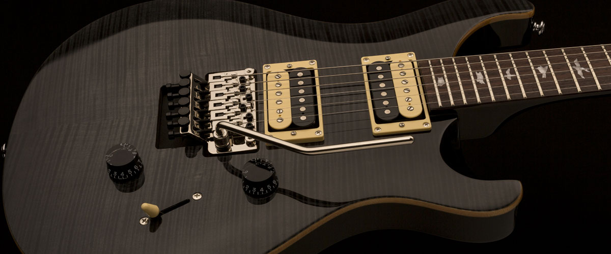 Prs Se Custom 24 Floyd 2021 Hh Fr Eb +housse - Charcoal Burst - Guitarra eléctrica de doble corte - Variation 2
