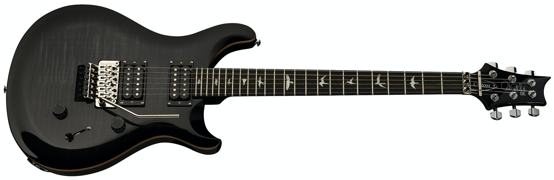 Prs Se Custom 24 Floyd 2023 2h Fr Eb - Charcoal Burst - Guitarra eléctrica de doble corte - Variation 1