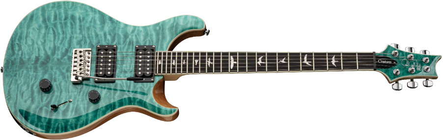 Prs Se Custom 24 Quilt 2h Trem Eb - Turquoise - Guitarra eléctrica de doble corte - Variation 1