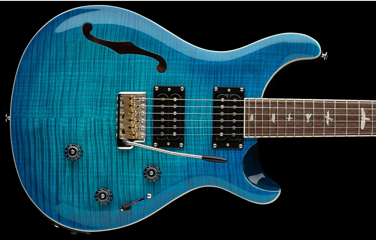 Prs Se Custom 24 Semi Hollow Piezo 2h Ht Rw - Lake Blue - Guitarra eléctrica semi caja - Variation 3