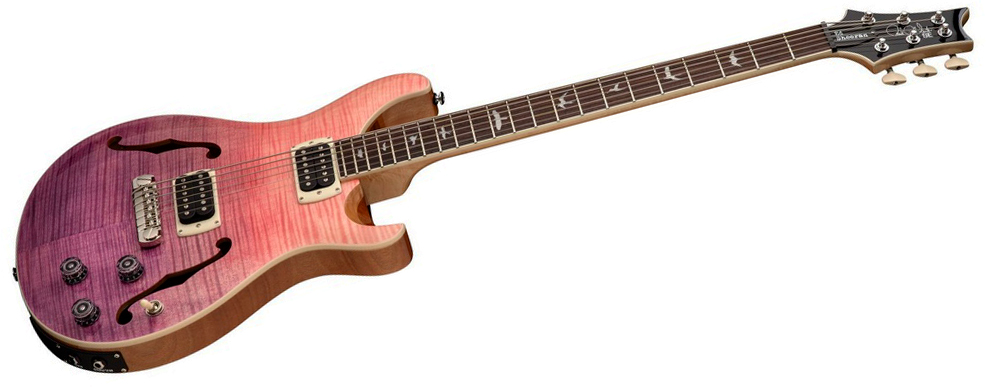 Prs Se Ed Sheeran Hollowbody I Piezo Baritone Signature Baryton 2h Ht Rw - Pink Ombre - Guitarra eléctrica barítono - Variation 2