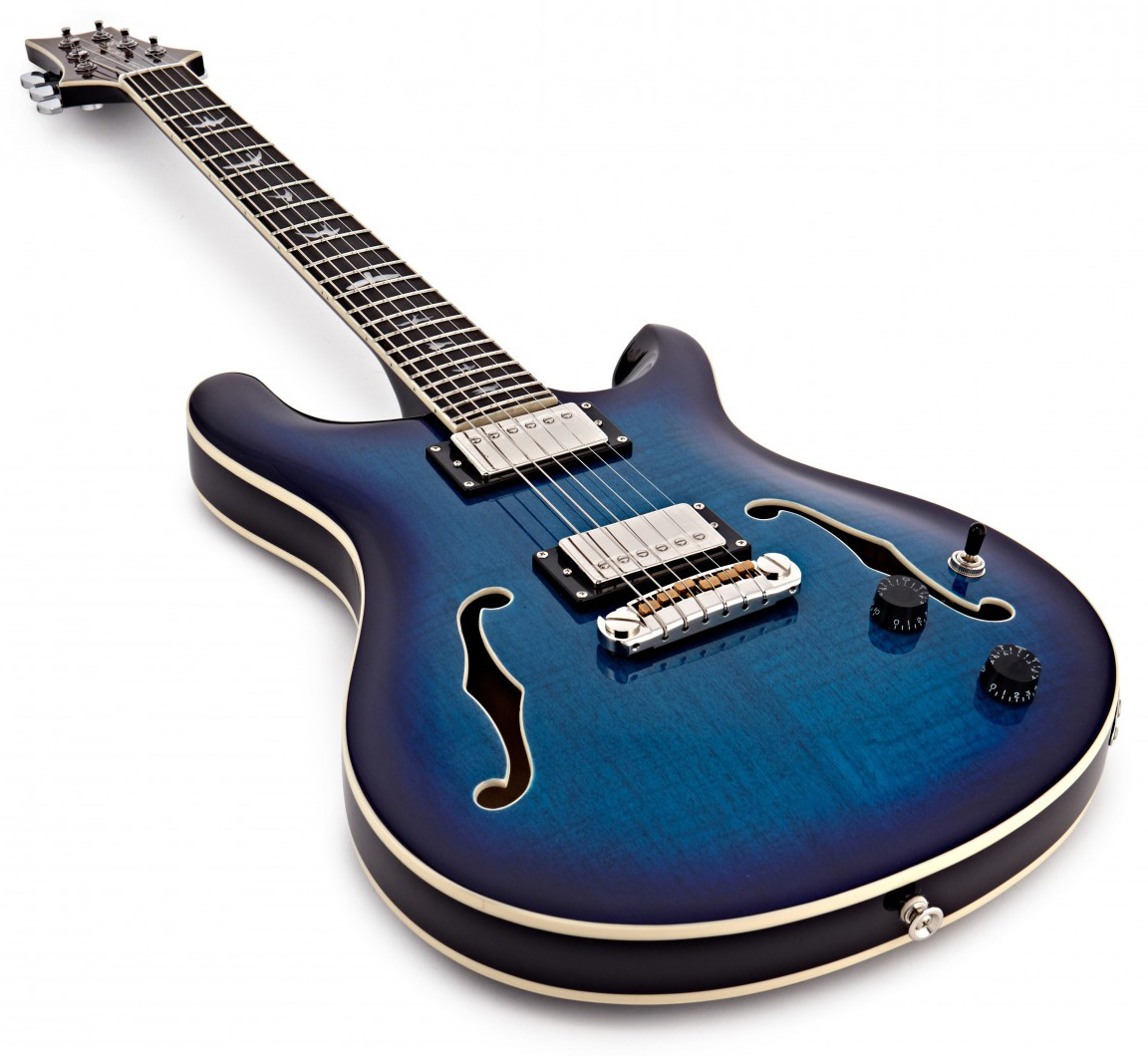Prs Se Hollow Body Ii Hh Ht Eb - Faded Blue Burst - Guitarra eléctrica semi caja - Variation 2